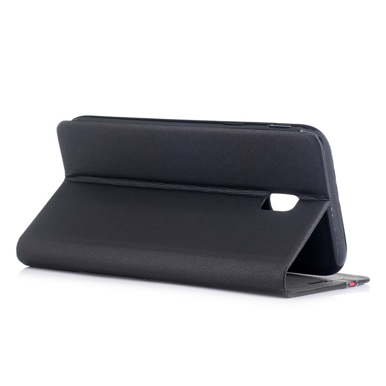 Contrast Color Leather Card Holder Phone Case with Stand for Samsung Galaxy J5 (2017) EU / Asia Version - Black-3