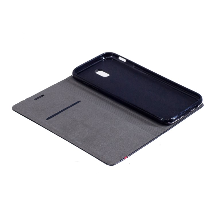 Contrast Color Leather Card Holder Phone Case with Stand for Samsung Galaxy J5 (2017) EU / Asia Version - Black-8