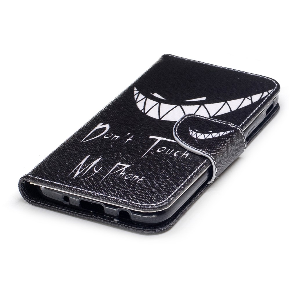 Pattern Printing PU Leather Wallet Flip Stand Phone Cover for Samsung Galaxy J3 (2017) EU Version - Angry Face-6