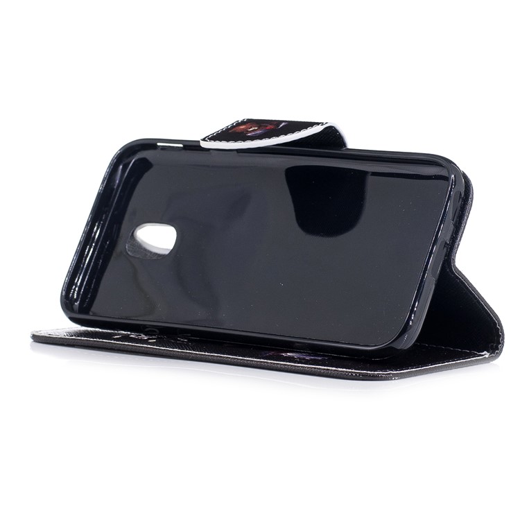 Muster Druck Brieftasche Leder Standplatz Fall Für Samsung Galaxy J7 (2017) J730 EU-Version - Fass Mein Telefon Nicht An / Bär-5