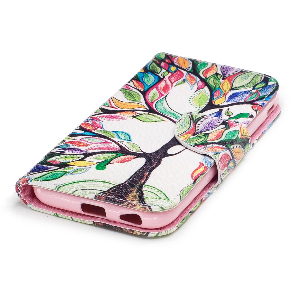 Pattern Printing Wallet Leather Stand Cell Phone Casing for Samsung Galaxy J7 (2017) J730 EU Version - Colorful Flowers-6