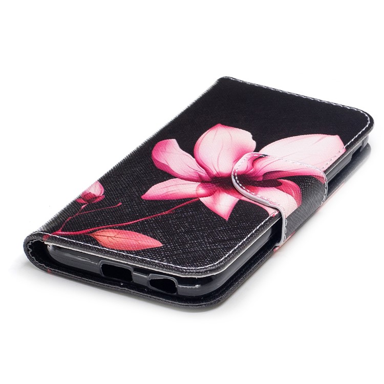 Pour Samsung Galaxy J3(2017) Version de l'UE Impression des motifs Support de portefeuille Couverture en cuir avec support de carte - fleurir-6