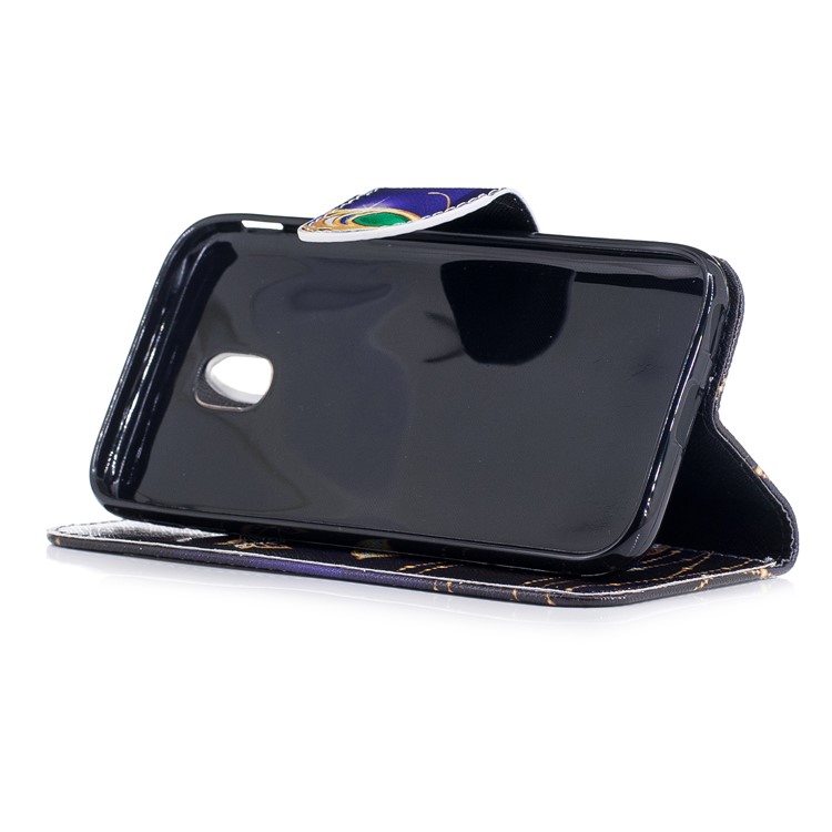 For Samsung Galaxy J3 (2017) EU Version Pattern Printing Wallet Stand Leather Mobile Protective Shell - Butterfly with Diamond-5