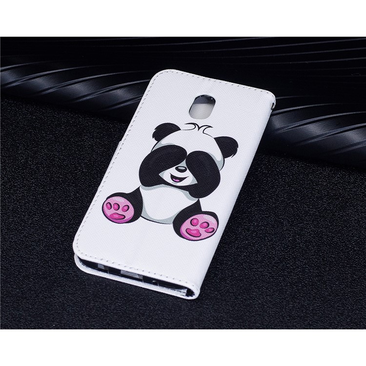 Pattern Printing Magnetic Leather Wallet Phone Casing with Stand for Samsung Galaxy J5 (2017) EU Version - Panda-10