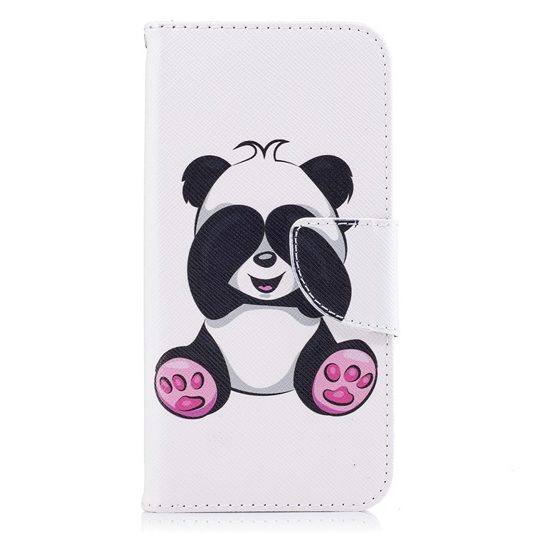 Pattern Printing Magnetic Leather Wallet Phone Casing with Stand for Samsung Galaxy J5 (2017) EU Version - Panda-2