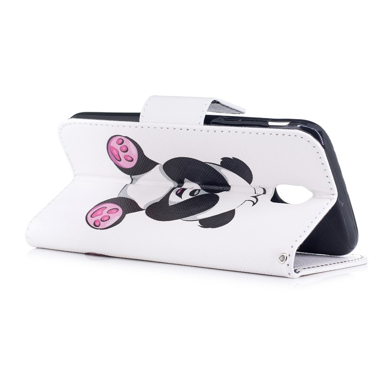 Pattern Printing Magnetic Leather Wallet Phone Casing with Stand for Samsung Galaxy J5 (2017) EU Version - Panda-4