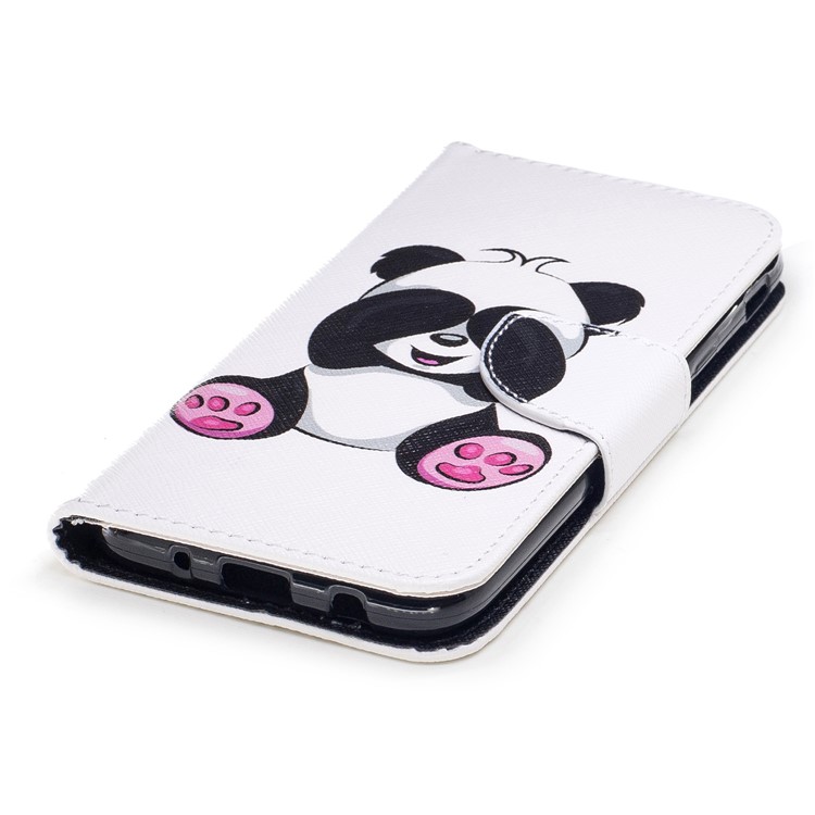 Pattern Printing Magnetic Leather Wallet Phone Casing with Stand for Samsung Galaxy J5 (2017) EU Version - Panda-6