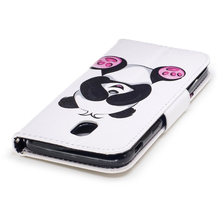 Pattern Printing Magnetic Leather Wallet Phone Casing with Stand for Samsung Galaxy J5 (2017) EU Version - Panda-7