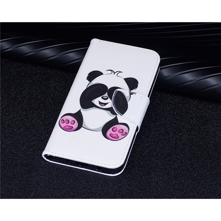 Pattern Printing Magnetic Leather Wallet Phone Casing with Stand for Samsung Galaxy J5 (2017) EU Version - Panda-9