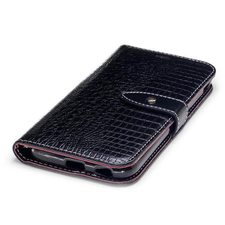 Crocodile Texture Wallet PU Leather Stand Case with Card Slots for Samsung Galaxy J3 (2017) EU Version - Black-6