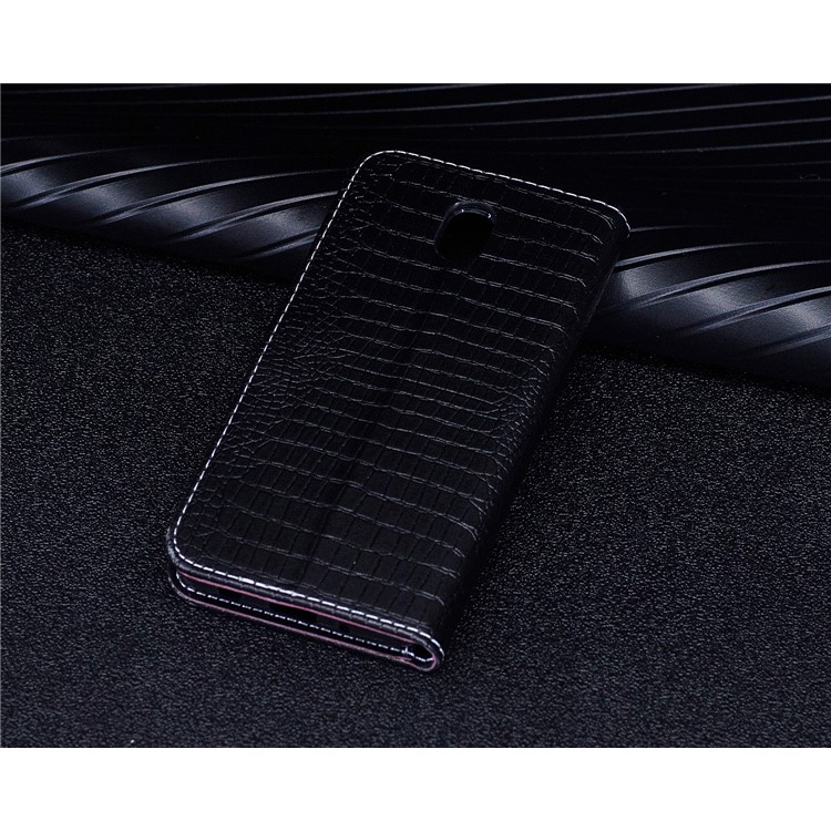For Samsung Galaxy J5 (2017) J530 EU Version Crocodile Texture PU Leather Wallet Stand Mobile Phone Cover - Black-10