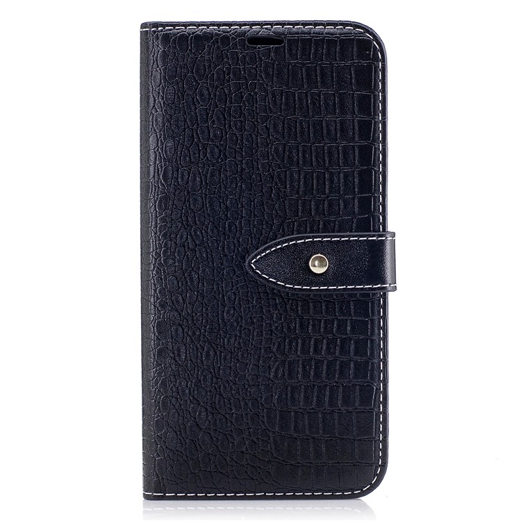 For Samsung Galaxy J5 (2017) J530 EU Version Crocodile Texture PU Leather Wallet Stand Mobile Phone Cover - Black-2