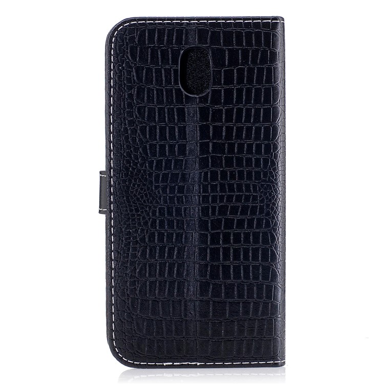 For Samsung Galaxy J5 (2017) J530 EU Version Crocodile Texture PU Leather Wallet Stand Mobile Phone Cover - Black-3