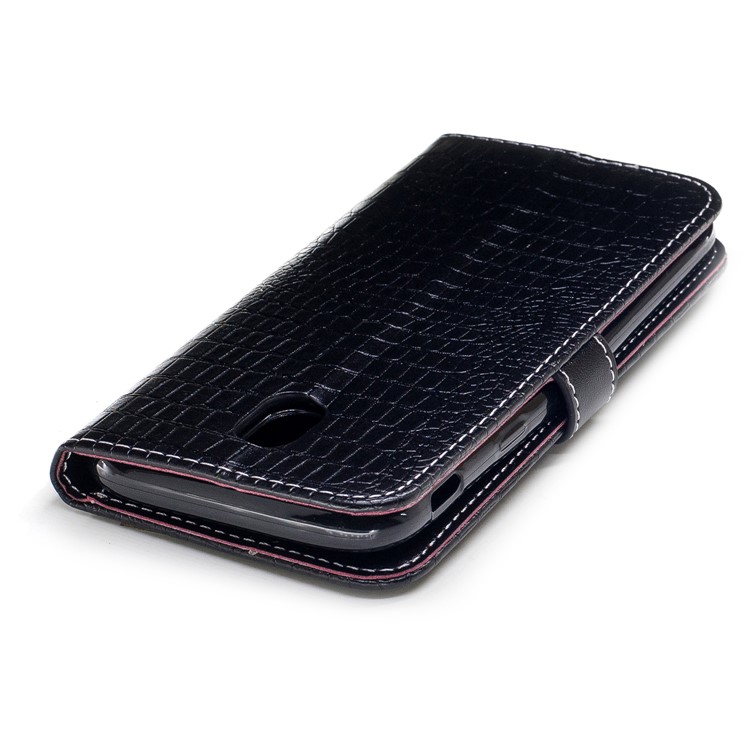 For Samsung Galaxy J5 (2017) J530 EU Version Crocodile Texture PU Leather Wallet Stand Mobile Phone Cover - Black-7