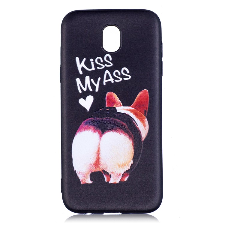Soft Embossed Pattern Printing TPU Protective Case for Samsung Galaxy J5 (2017) EU Version - Kiss My Ass-2