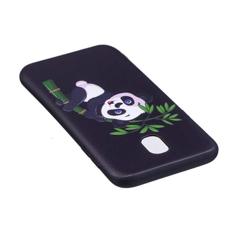 Impressão De Padrão Em Relevo Suave Capa De Telefone Celular TPU Para Samsung Galaxy J5 (2017) Versão Da UE - Panda Em Bambu-4