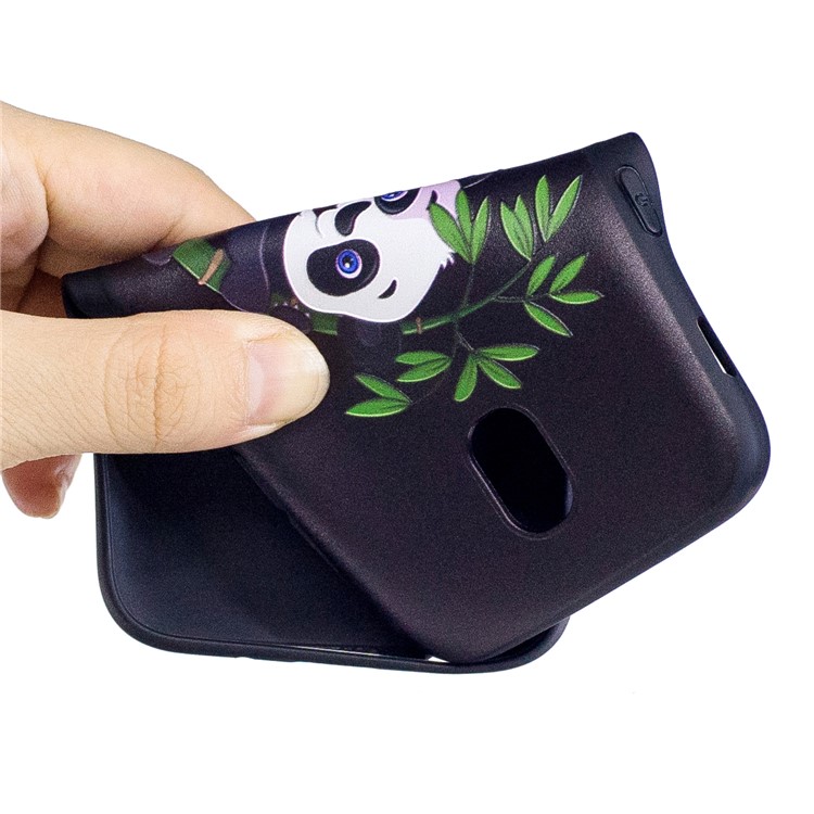 Impressão De Padrão Em Relevo Suave Capa De Telefone Celular TPU Para Samsung Galaxy J5 (2017) Versão Da UE - Panda Em Bambu-5