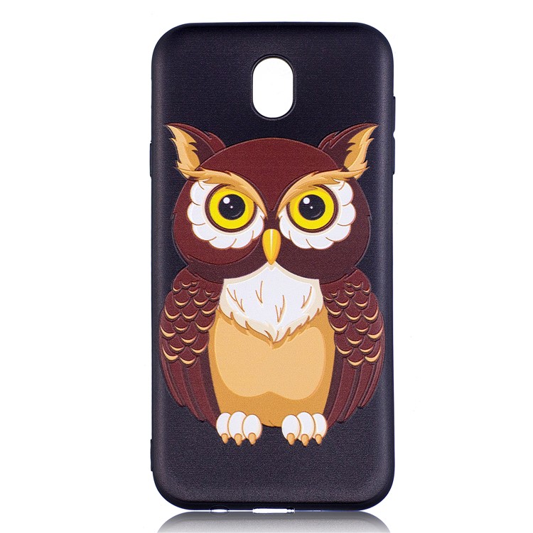 Soft Embossed Pattern Printing TPU Protective Case for Samsung Galaxy J7 (2017) EU Version - Owl-2