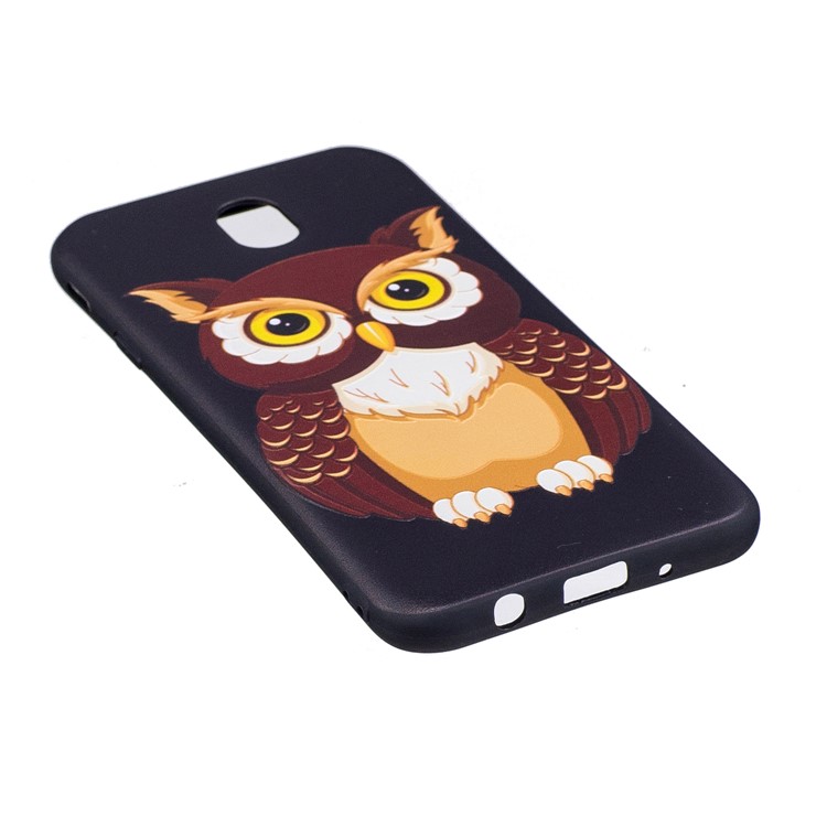 Soft Embossed Pattern Printing TPU Protective Case for Samsung Galaxy J7 (2017) EU Version - Owl-3