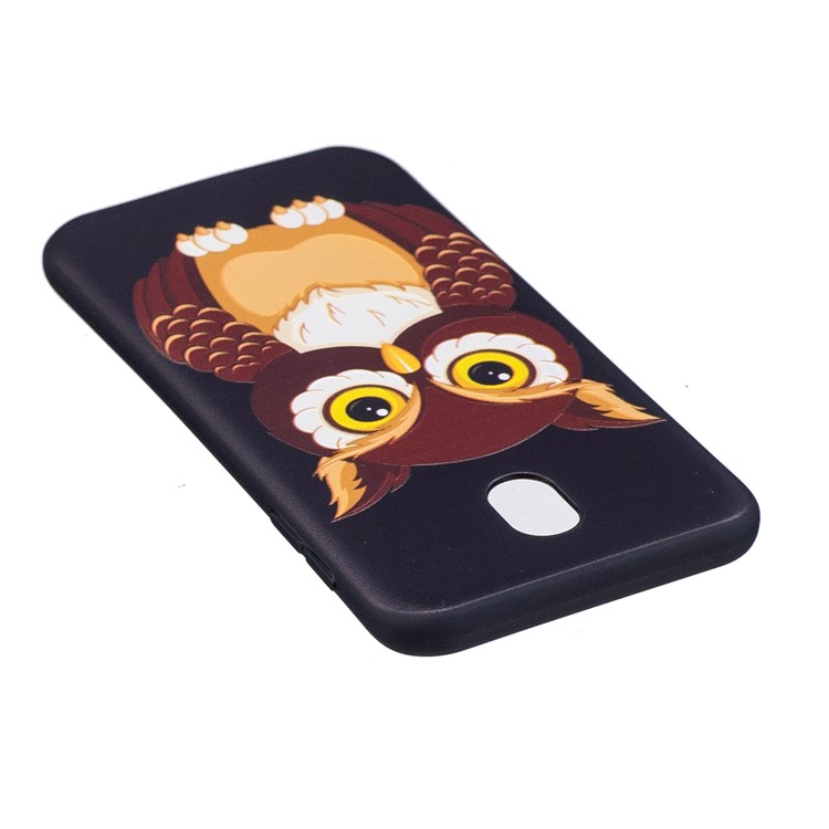 Soft Embossed Pattern Printing TPU Protective Case for Samsung Galaxy J7 (2017) EU Version - Owl-4