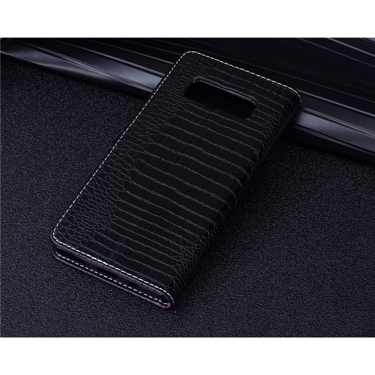 Crocodile Texture PU Leather Wallet Phone Cover with Stand for Samsung Galaxy Note 8 - Black-10