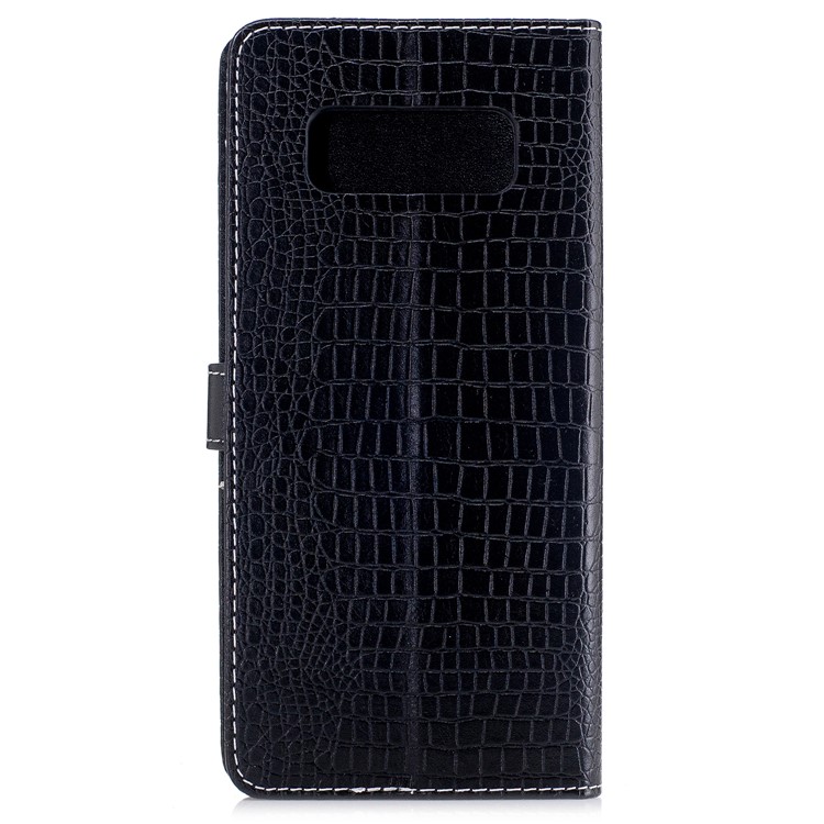 Crocodile Texture PU Leather Wallet Phone Cover with Stand for Samsung Galaxy Note 8 - Black-3