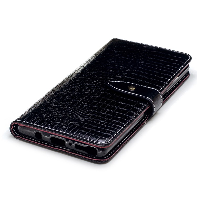 Crocodile Texture PU Leather Wallet Phone Cover with Stand for Samsung Galaxy Note 8 - Black-6