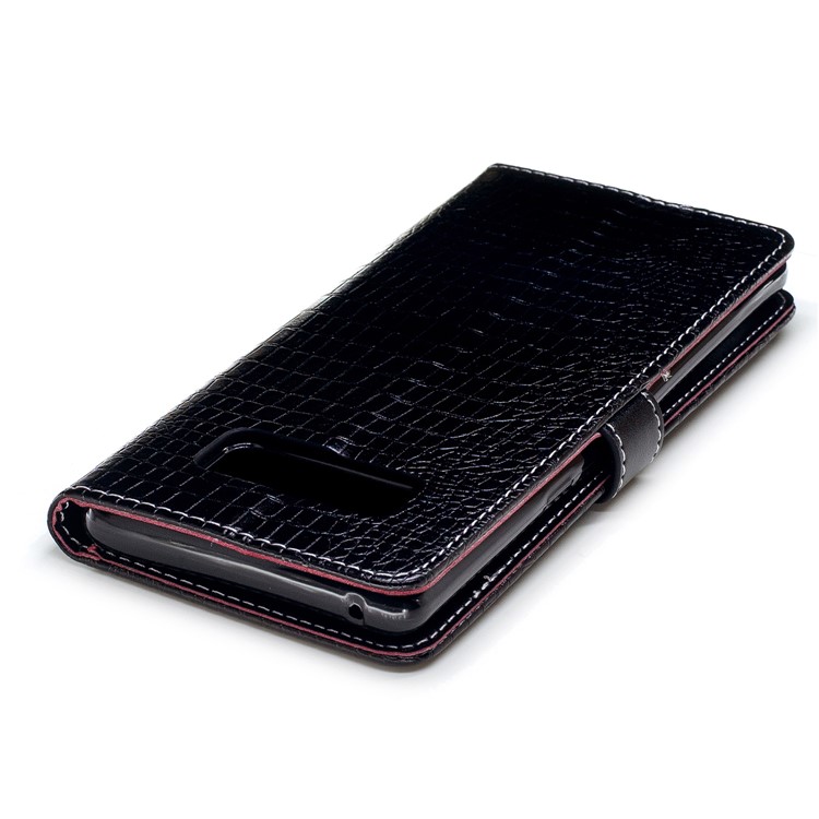 Crocodile Texture PU Leather Wallet Phone Cover with Stand for Samsung Galaxy Note 8 - Black-7