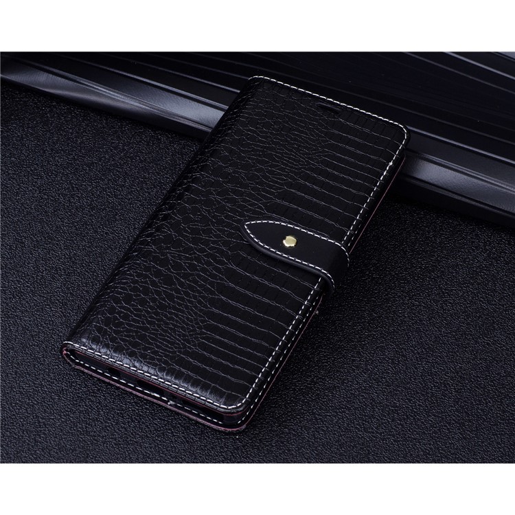 Crocodile Texture PU Leather Wallet Phone Cover with Stand for Samsung Galaxy Note 8 - Black-9
