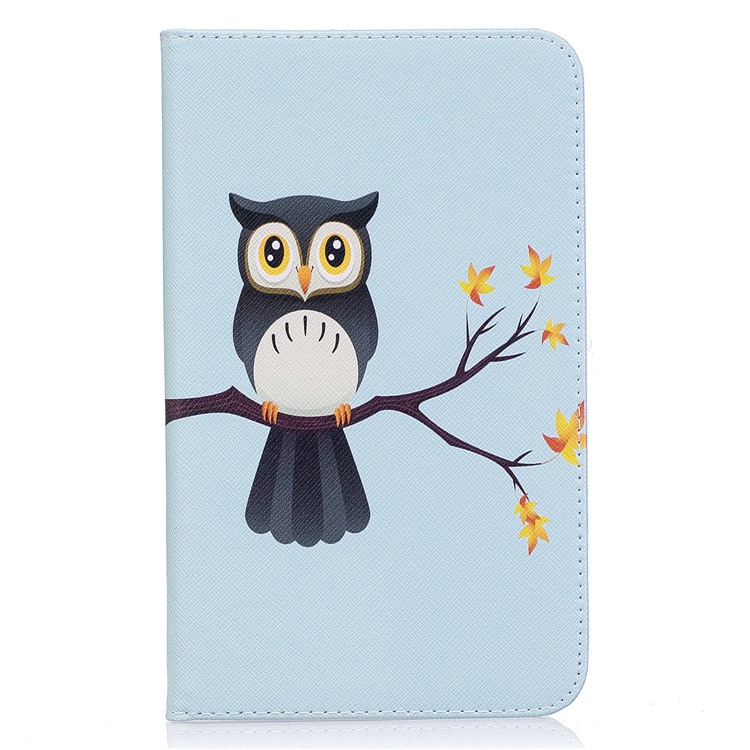 Pattern Printing Leather Wallet Flip Stand Shell for Samsung Galaxy Tab A 7.0 T280 T285 - Adorable Owl-2