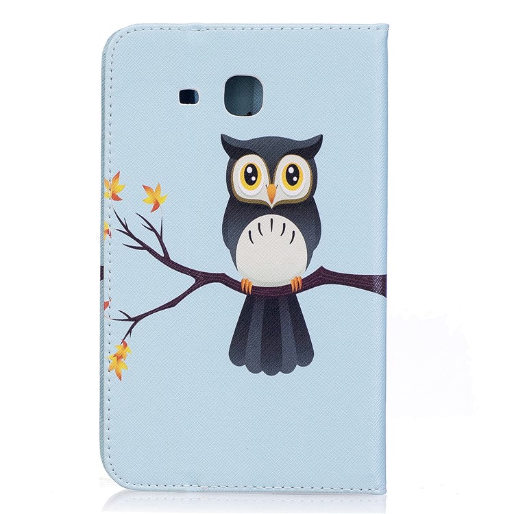 Pattern Printing Leather Wallet Flip Stand Shell for Samsung Galaxy Tab A 7.0 T280 T285 - Adorable Owl-3