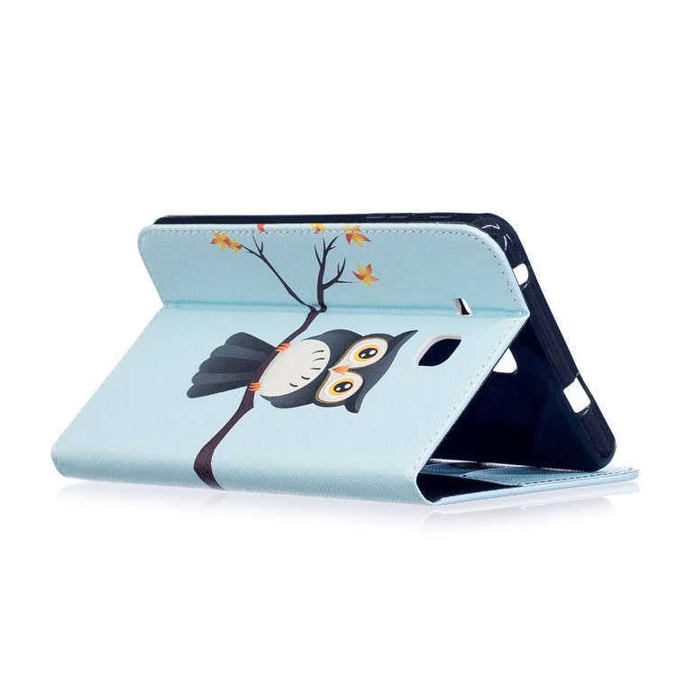 Pattern Printing Leather Wallet Flip Stand Shell for Samsung Galaxy Tab A 7.0 T280 T285 - Adorable Owl-4