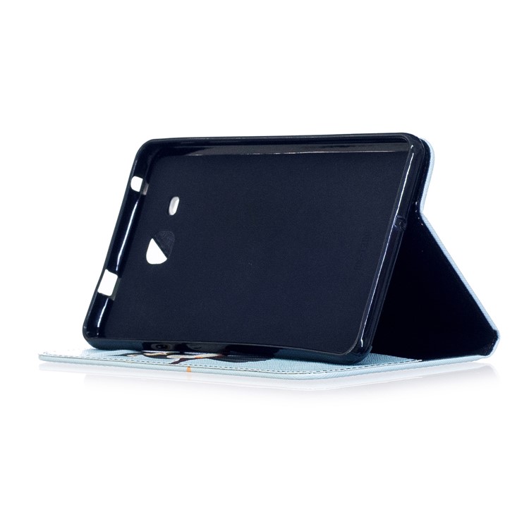 Pattern Printing Leather Wallet Flip Stand Shell for Samsung Galaxy Tab A 7.0 T280 T285 - Adorable Owl-5