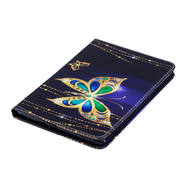 For Samsung Galaxy Tab A 8.0 T350 Pattern Printing PU Leather Wallet Stand Case - Golden Butterflies-6