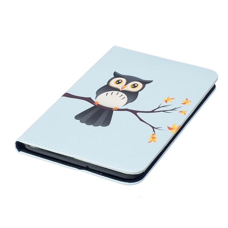 For Samsung Galaxy Tab E 8.0 T377 Pattern Printing Leather Wallet Protection Cover - Adorable Owl-6