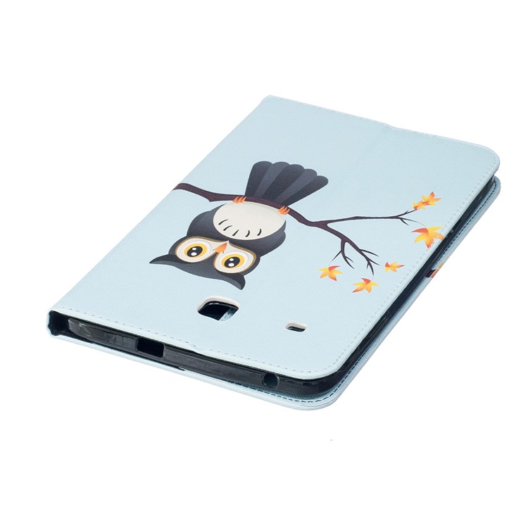 For Samsung Galaxy Tab E 8.0 T377 Pattern Printing Leather Wallet Protection Cover - Adorable Owl-7