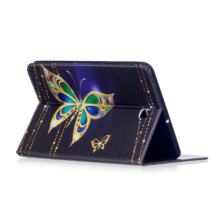 For Samsung Galaxy Tab S2 8.0 T710 T715 Pattern Printing Leather Wallet Protection Cover - Butterfly with Diamond-4