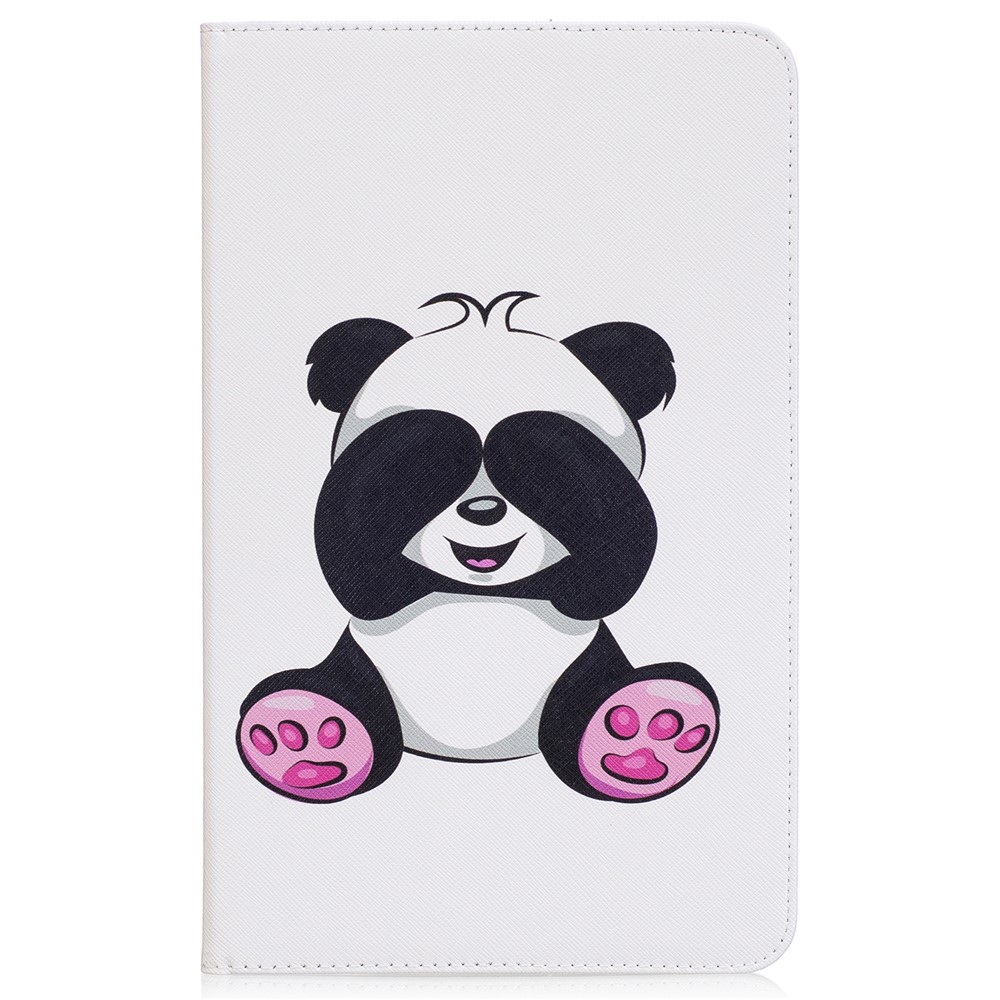 Patrón De La Impresión De La Cubierta Flip Billetera De Cuero Para Samsung Galaxy Tab A 10.1 (2016) T580 T585 - Lindo Panda-2