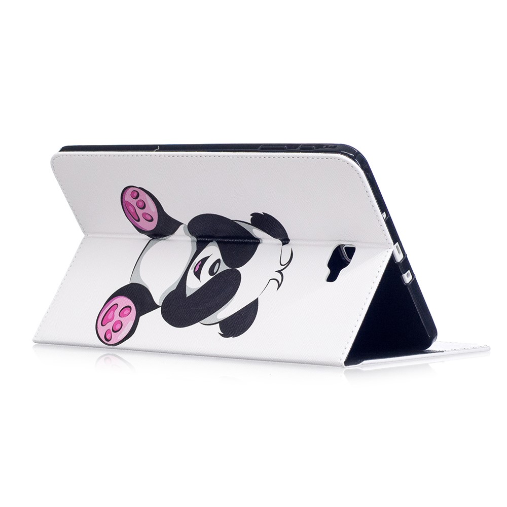 Patrón De La Impresión De La Cubierta Flip Billetera De Cuero Para Samsung Galaxy Tab A 10.1 (2016) T580 T585 - Lindo Panda-4