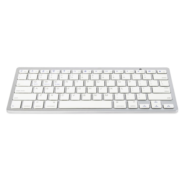 Wireless Bluetooth 3.0 Keyboard Appk78 for iPhone iPad Samsung Smartphone Tablet Laptop - White-3