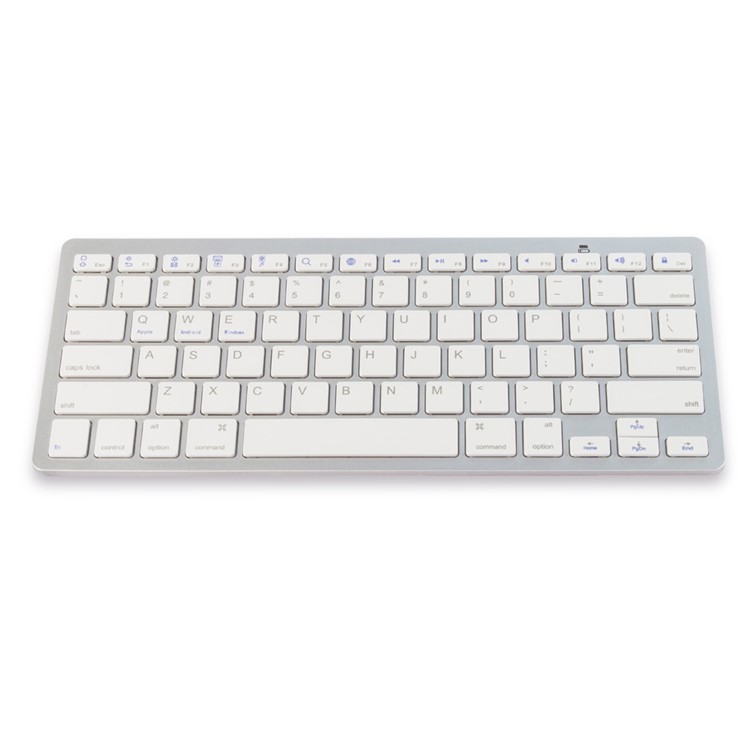 Wireless Bluetooth 3.0 Keyboard Appk78 for iPhone iPad Samsung Smartphone Tablet Laptop - White-7