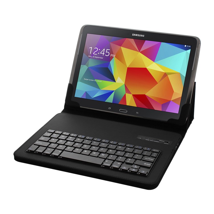 Universal Bluetooth Keyboard Leather Stand Case for 9-10.1 inch Tablet PC - Black-1