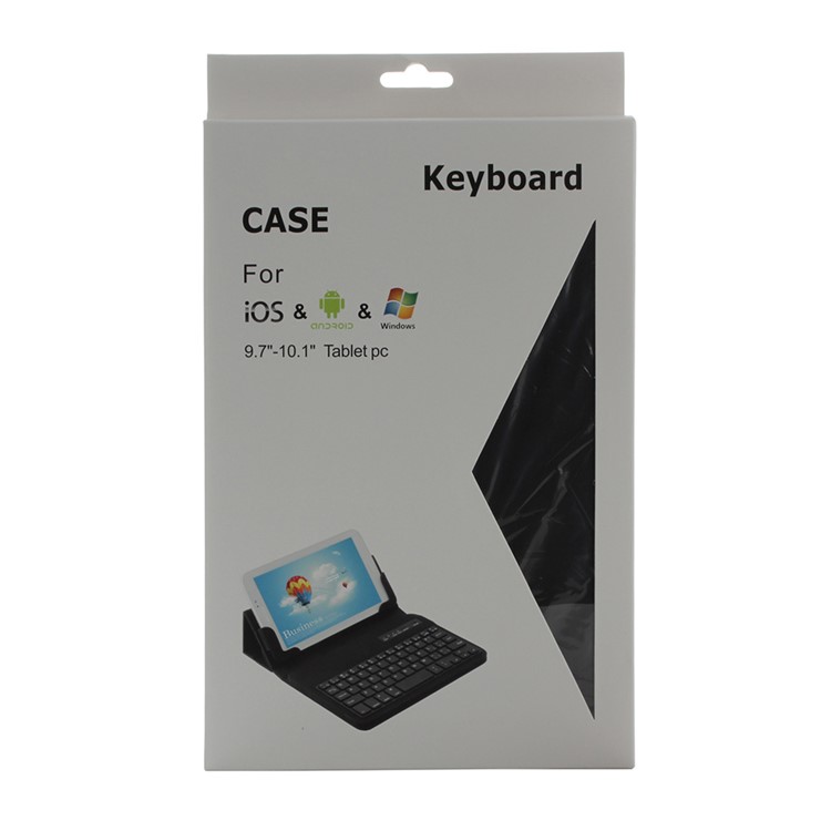 Universal Bluetooth Keyboard Leather Stand Case for 9-10.1 inch Tablet PC - Black-13