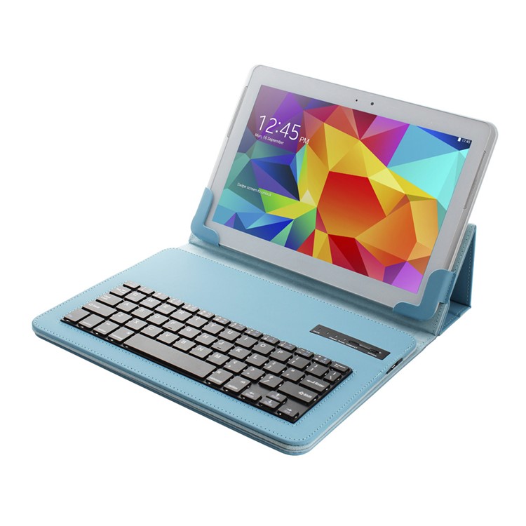 Universal Bluetooth Keyboard Leather Case Stand for 9-10.1 inch Tablet PC - Blue