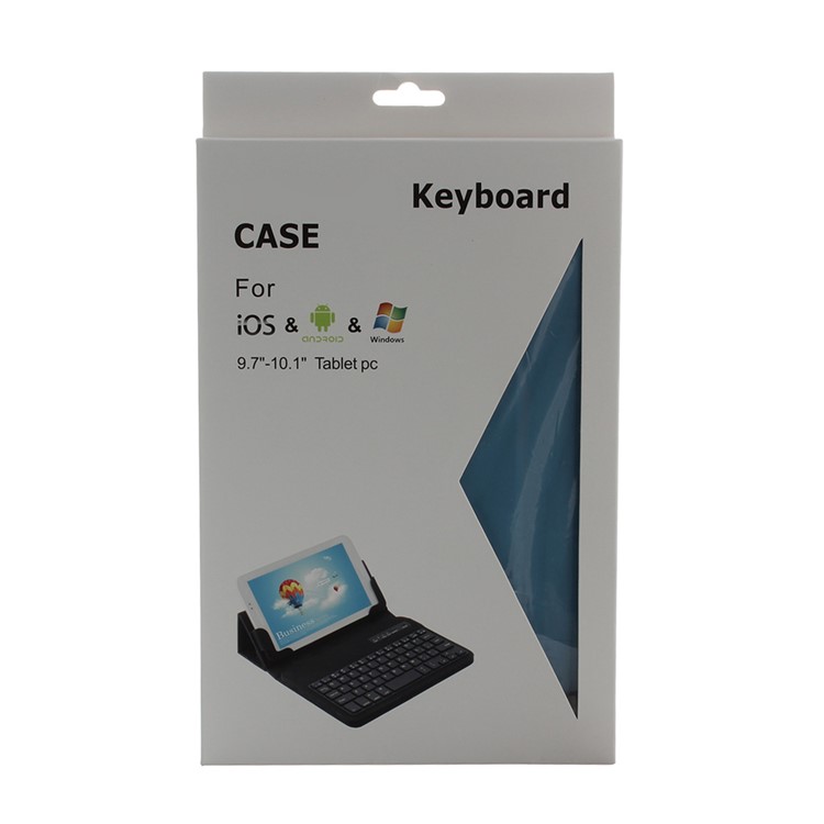 Suporte de capa de couro universal para teclado Bluetooth para 9-10.1 inch Tablet PC - azul-10