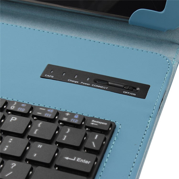 Suporte de capa de couro universal para teclado Bluetooth para 9-10.1 inch Tablet PC - azul-4