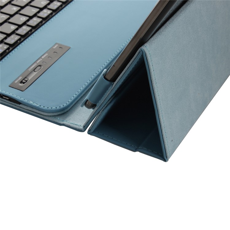 Suporte de capa de couro universal para teclado Bluetooth para 9-10.1 inch Tablet PC - azul-5