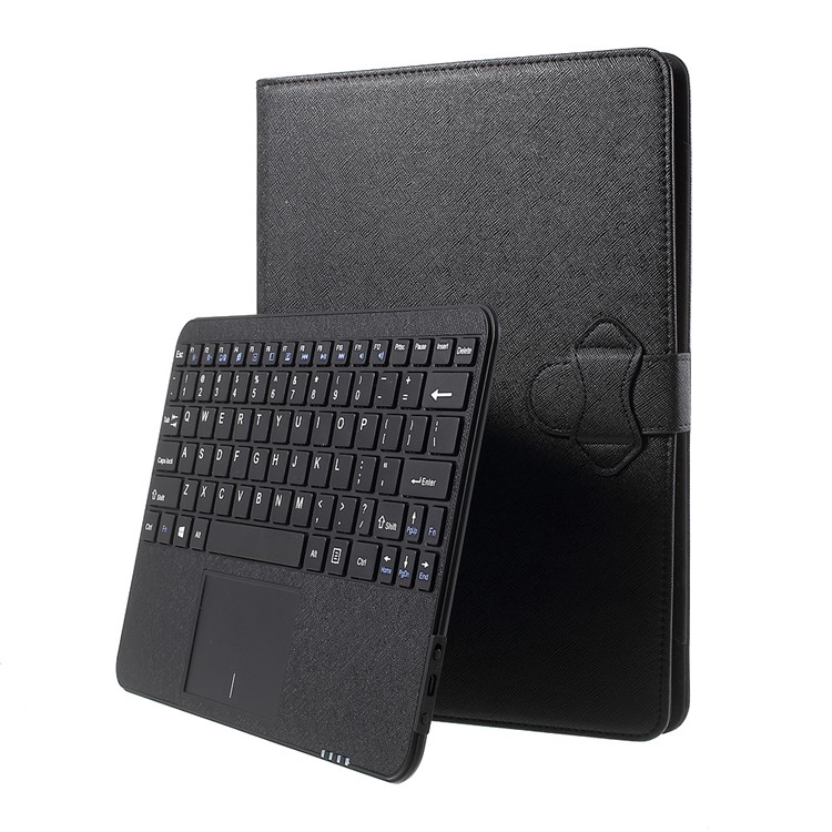 Bluetooth Keyboard with Leather Stand Case for iPad Air 2 / HTC Google Nexus 9, Size: 180-266mm - Black-9