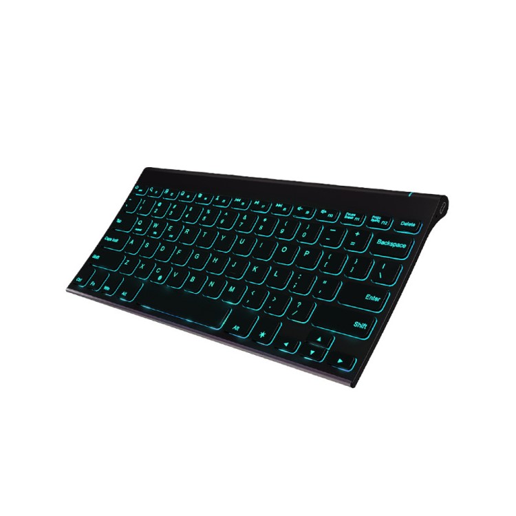 Ultrathin Wireless Bluetooth Keyboard with Colorful LED Backlight for