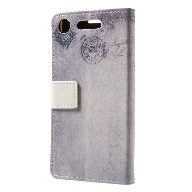 Pattern Printing Wallet Leather Stand Flip Case for Sony Xperia XZ1 - Cat Holding Heart-2